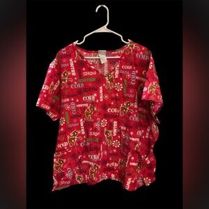 Christmas Scrub Top